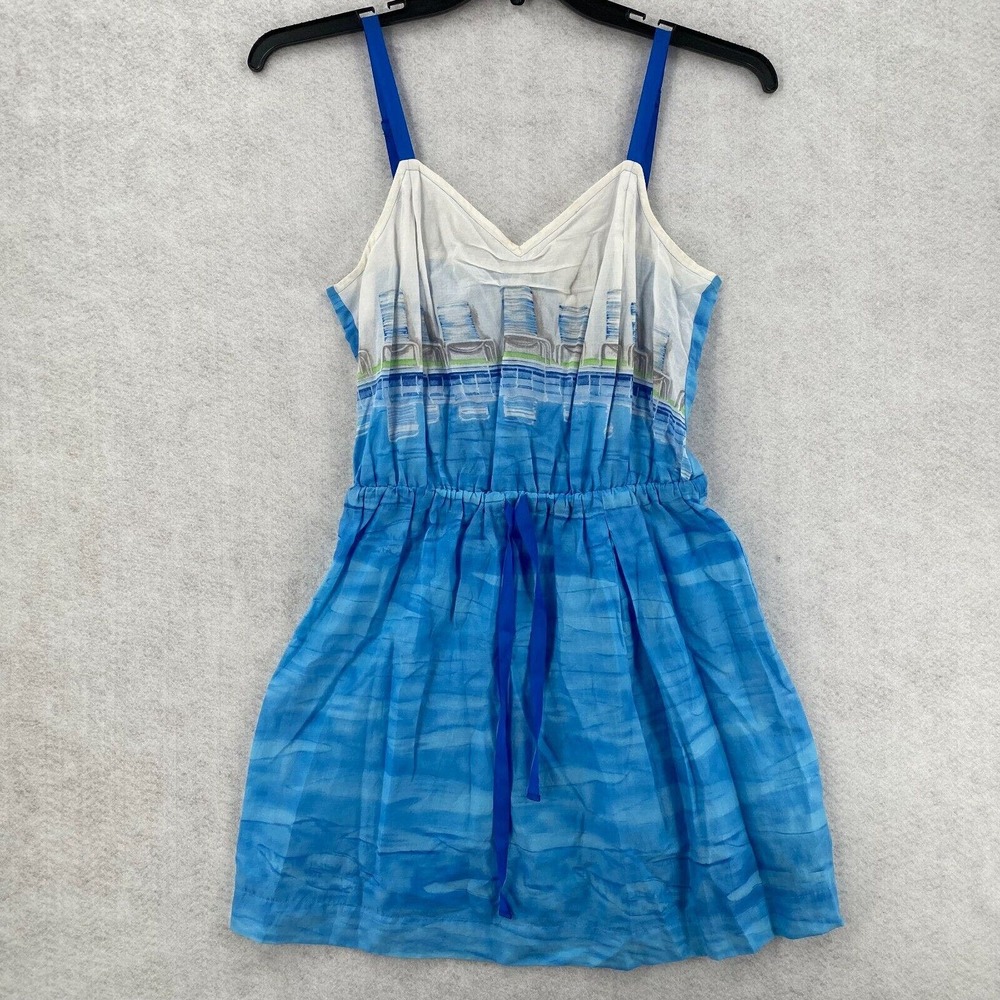 Lilka‎ Anthropologie Dress Womens SMALL Blue Poolside Lounge Sleeveless Sundress